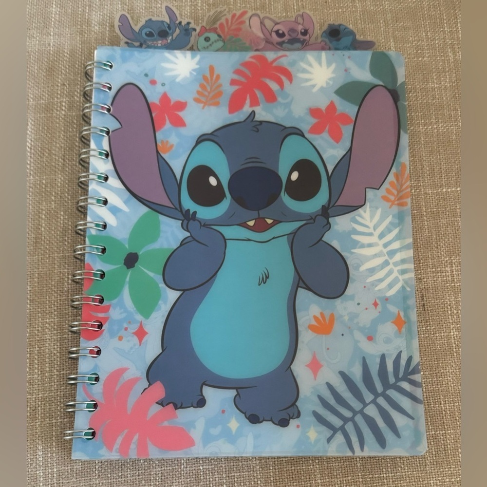 Disney Stitch Spiral Tab Journal/Notebook